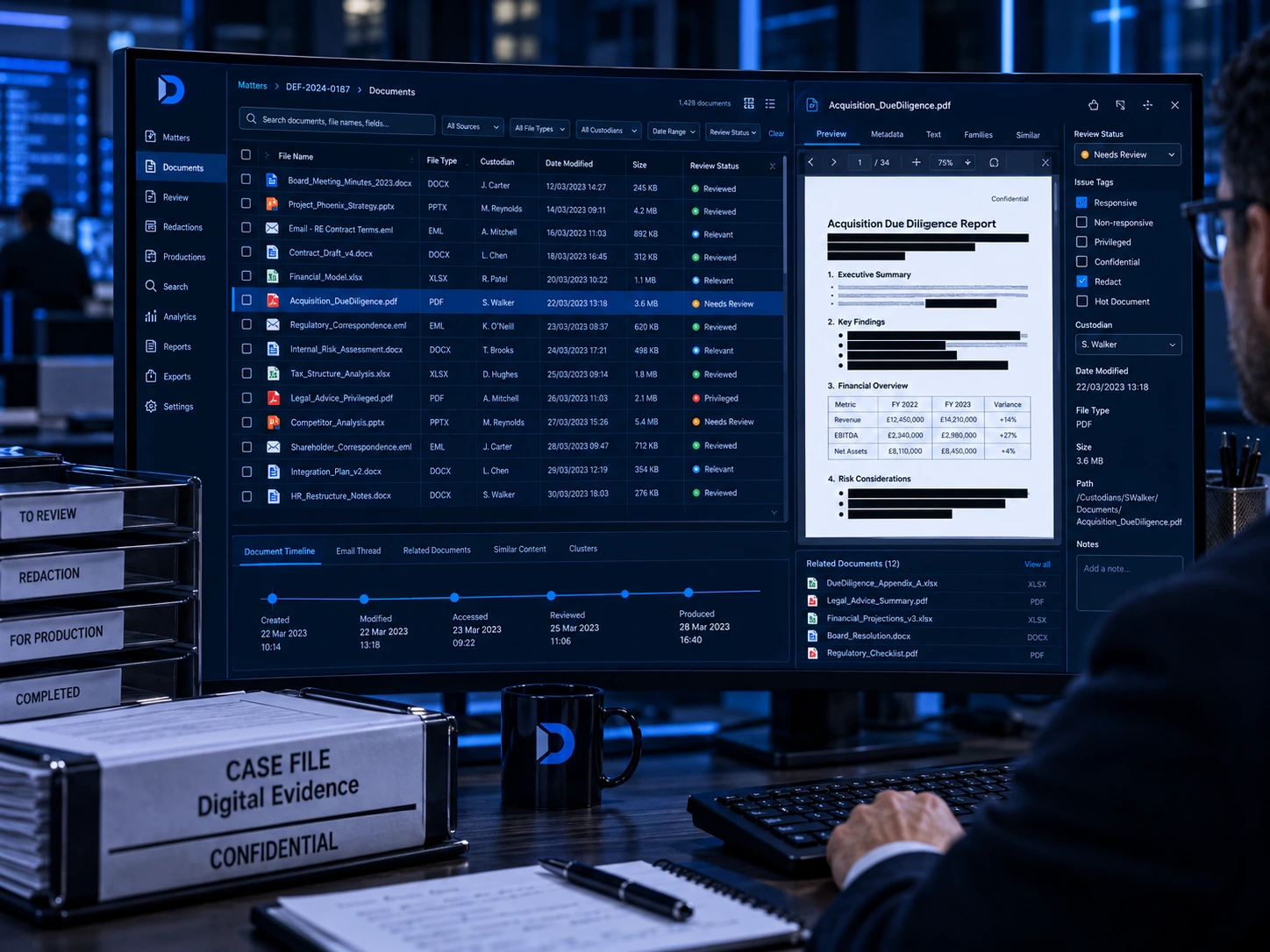 Disclosure document review workstation