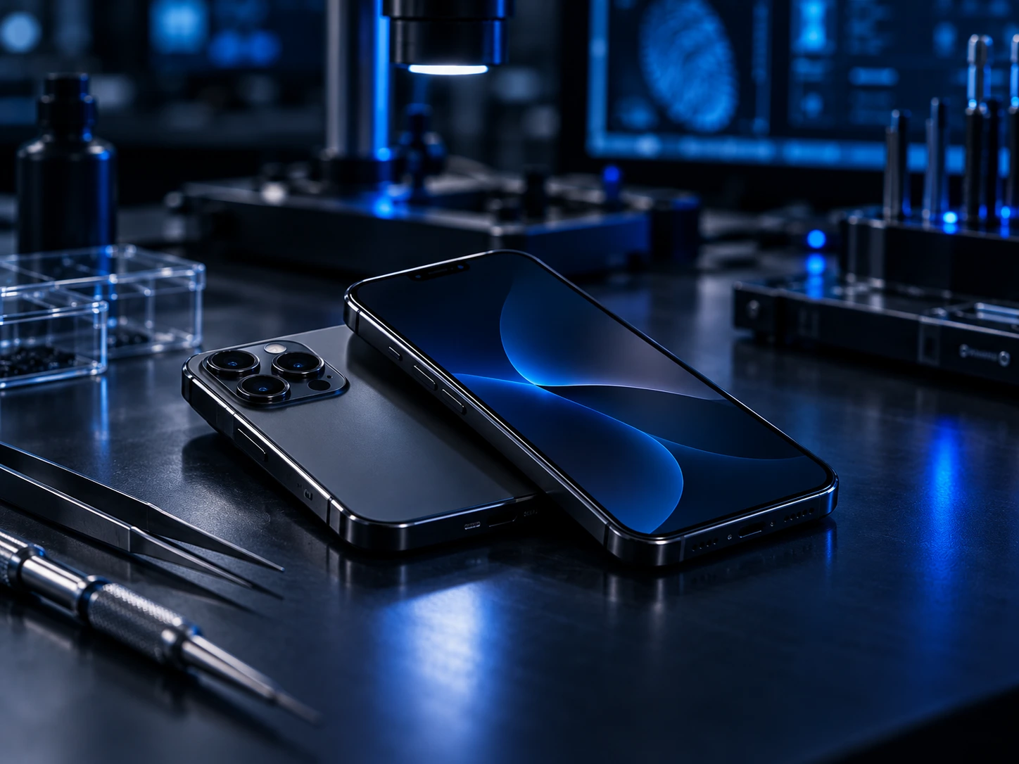 Smartphones in a digital forensics lab